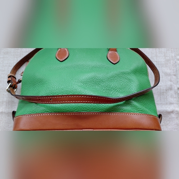 Dooney & Bourke Green and Brown Satchel - Picture 4 of 11